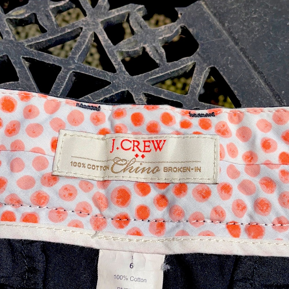 Jcrew black chino shorts size 6